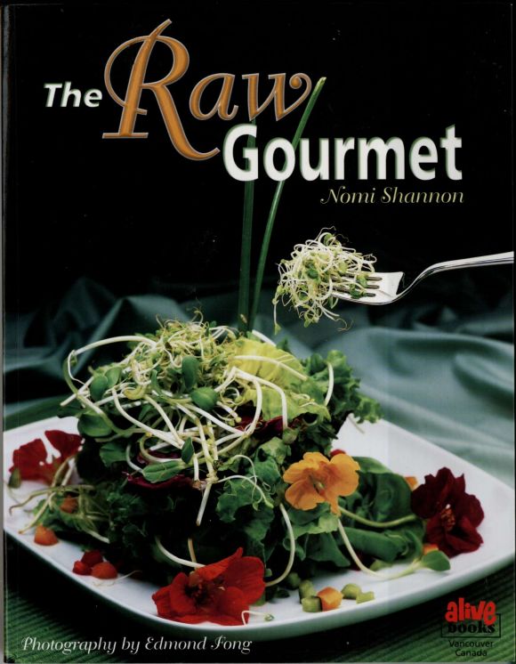 Book cover of "The Raw Gourmet", Nomi Shannon. See also the article. Book cover of "The Raw Gourmet", Nomi Shannon. See also the article.