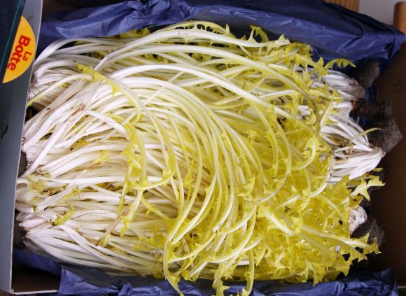 A bunch of dandelion in the vegetable store. A bunch of dandelion in the vegetable store.