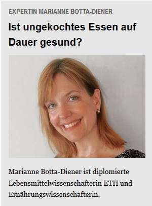 Marianne Botta-Diener, dipl. Food Science ETH y Nutricionista.