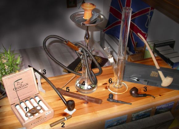 Tobacco smoking, utensils for the various types except cigarette. Tobacco smoking, utensils for the various types except cigarette.