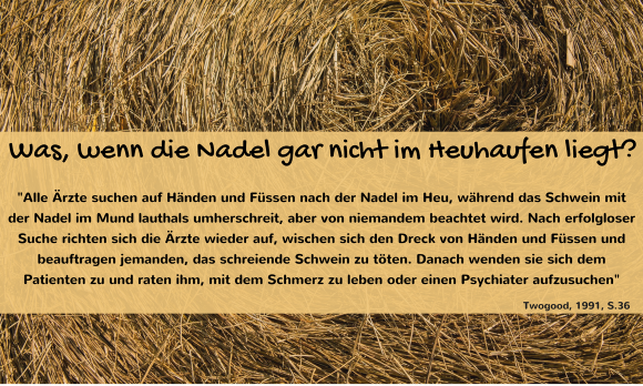 Foto eines Heuhaufens mit Collage von Text von Seite 36 aus Buch "No Milk". Foto eines Heuhaufens mit Collage von Text von Seite 36 aus Buch "No Milk".