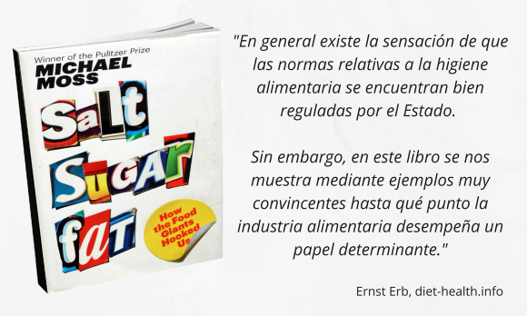 Libro de figuras "Salt Sugar Fat", a la derecha del texto. Para la reseña del libro o resumen.