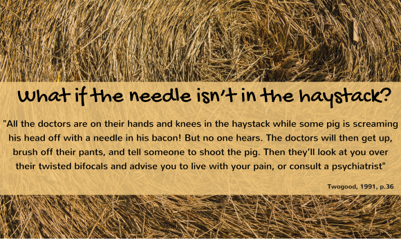 Photo of a haystack with collage of text from page 36 of book "No Milk". Photo of a haystack with collage of text from page 36 of book "No Milk".