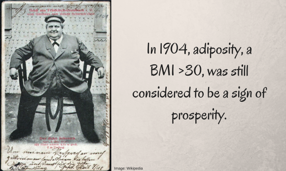 Illustration of "Dicker Schorsch" from 1904 when obesity was still considered a prosperity mark. Illustration of "Dicker Schorsch" from 1904 when obesity was still considered a prosperity mark.