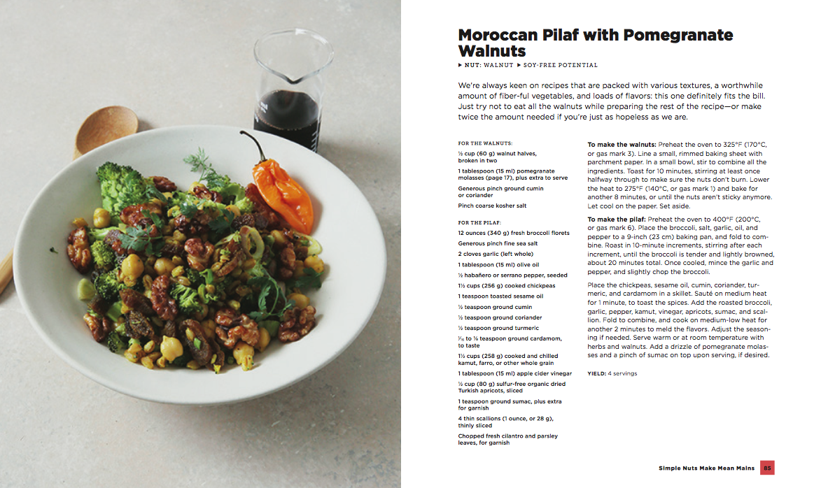 Rezept "Marokkanischer Pilaw mit Granatapfel und Walnuss" aus "Vegans Go Nuts", S. 85