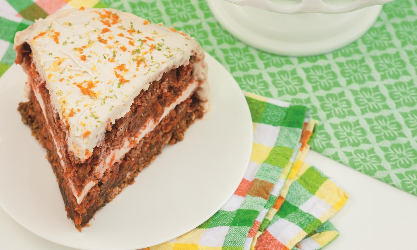 Happy Birthday Carrot Cake With Orange And Coconut Topping En