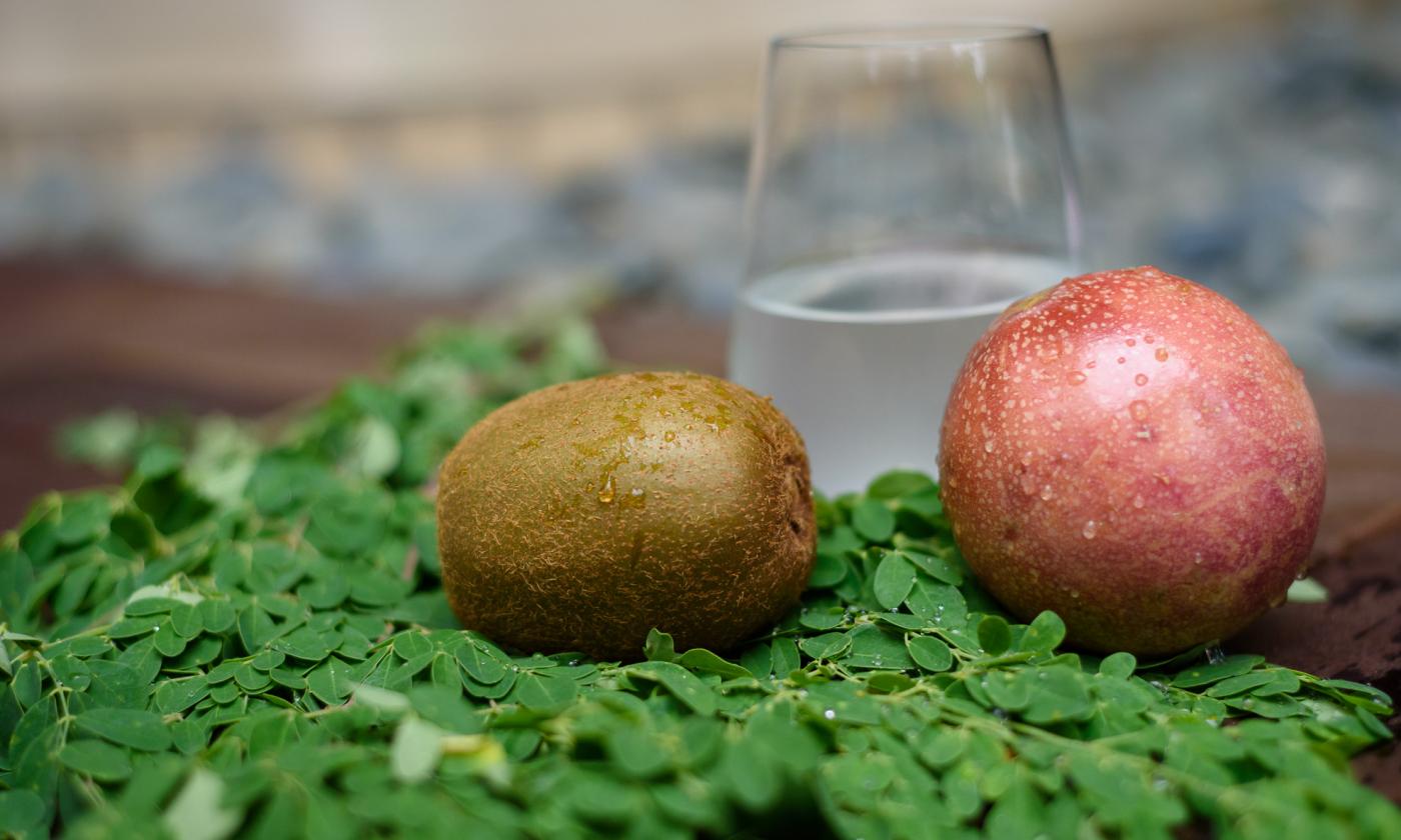 Ingredienti necessari per preparare «Frullato di Moringa, frutto della passione e kiwi».