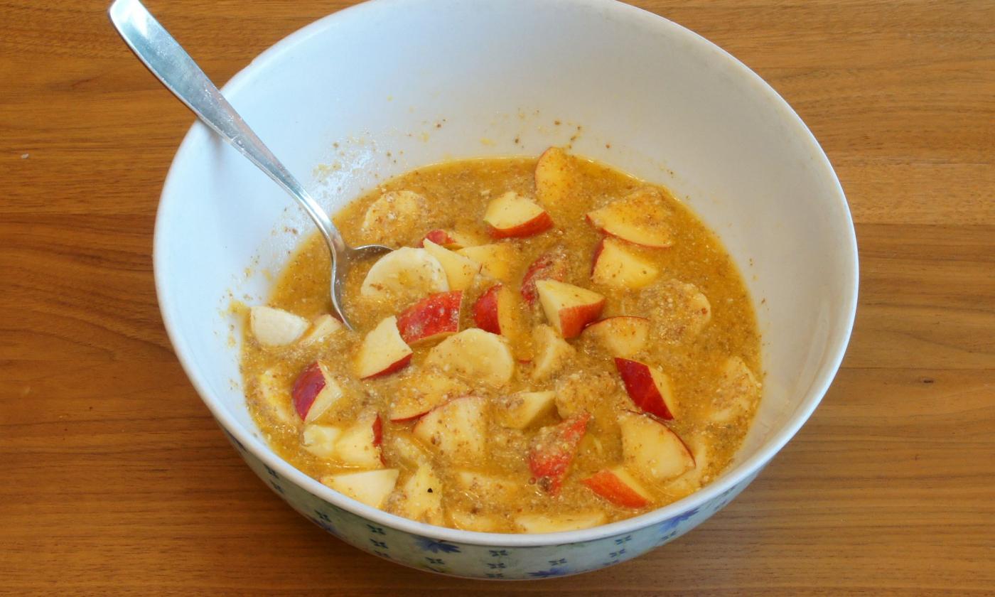 Erb-Müesli - laktosefrei und glutenfrei (vegan, roh): alles in der Schüssel, ausser die Beeren.