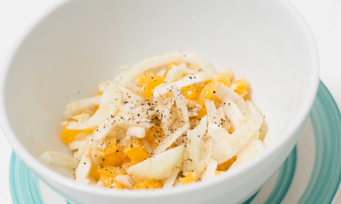 Orange Fennel Salad (Orangen-Fenchelsalat) from the cookbook “Kick it vegan!”