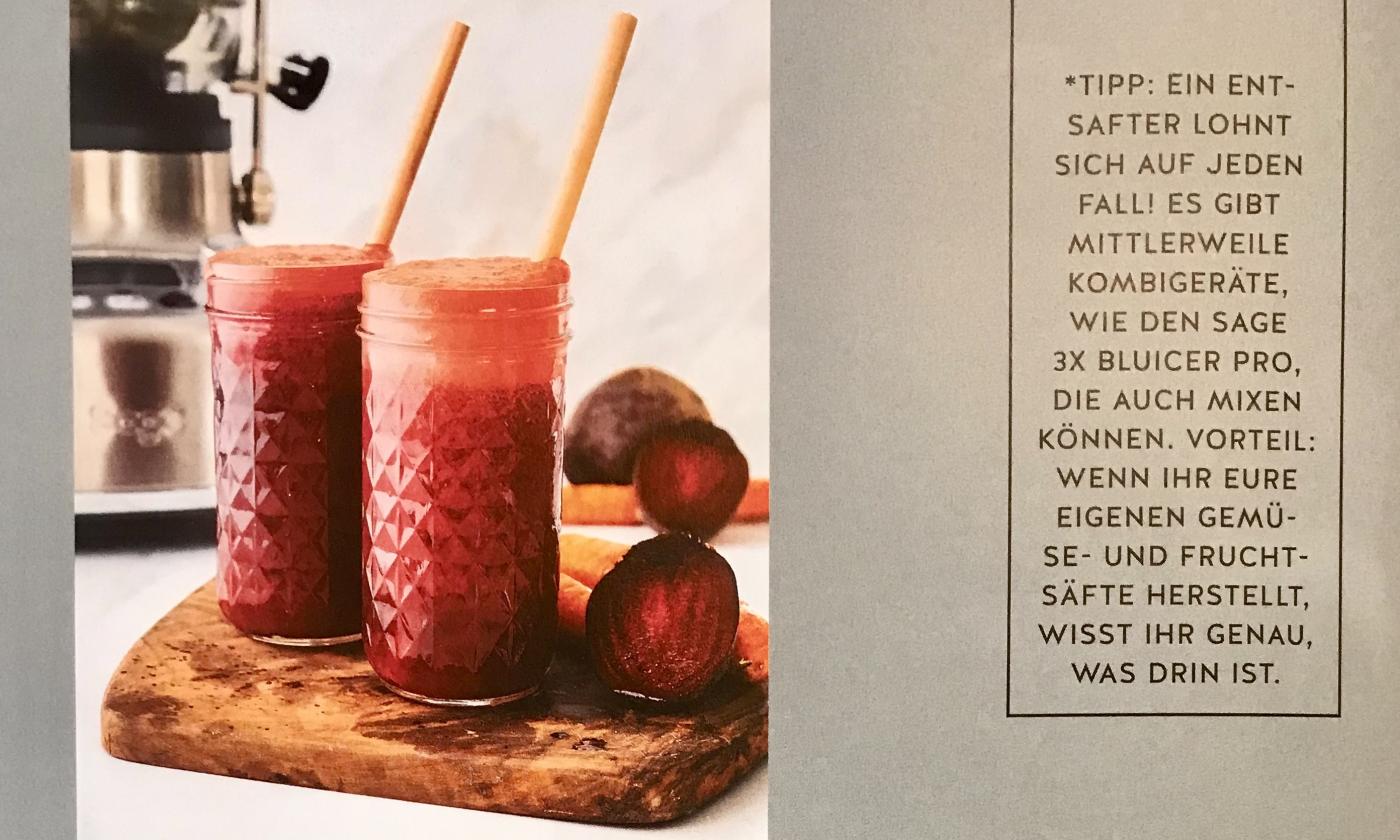 Recipe picture "Carrot-beetroot-orange juice" from "Taste of life", p. 116.