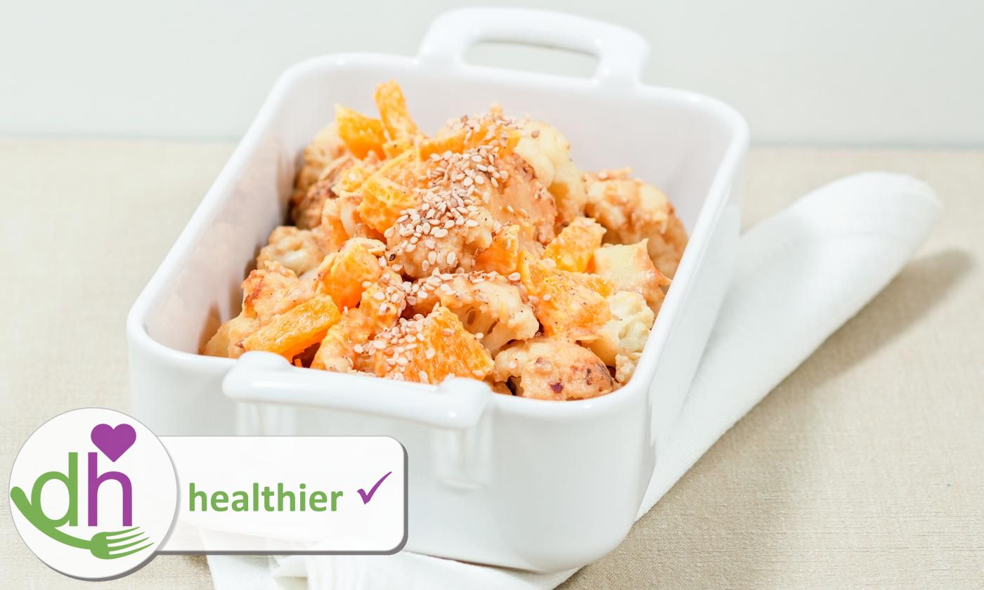 Photo of the original recipe for Cauliflower with Oranges in Tahini Sauce from “Kick it vegan!”