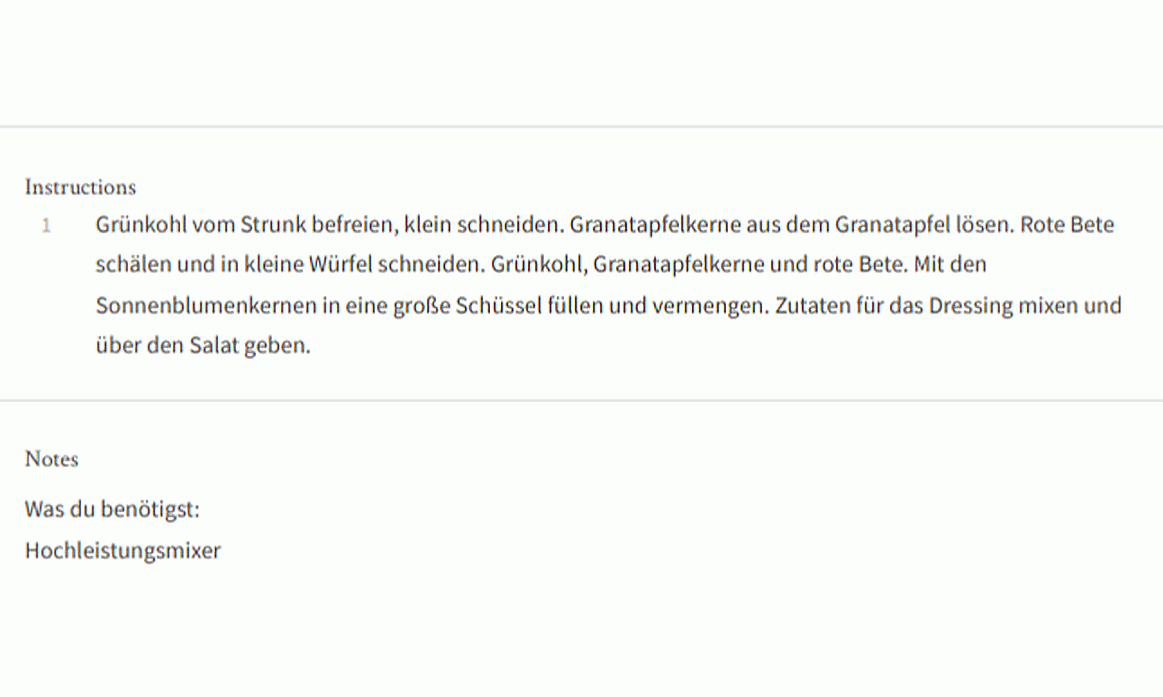 Rezept für "Süsslich-scharfer Grünkohlsalat" aus den Blog "Vminh - Smile & Shine" (viet-minh.de)