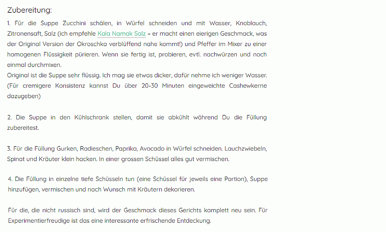 Rezept Teil 2 von 2 von "Okroschka" aus "Rawexotic.com" von Victoria Rust