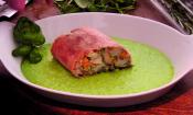 Imagen de la receta «Strudel de verduras con salsa verde Fráncfort» del libro «Vegan & Vollwertig».