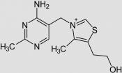 Estructura de la tiamina (vitamina B1)