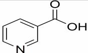 Struktur von Niacin (Nicotinsäure).