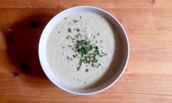 Cauliflower-Broccoli Cream Soup with Almonds | Foundation G+E