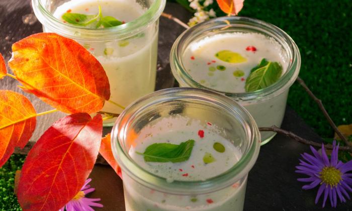 Chilled Kohlrabi Soup with Mint and Lime | Foundation G+E
