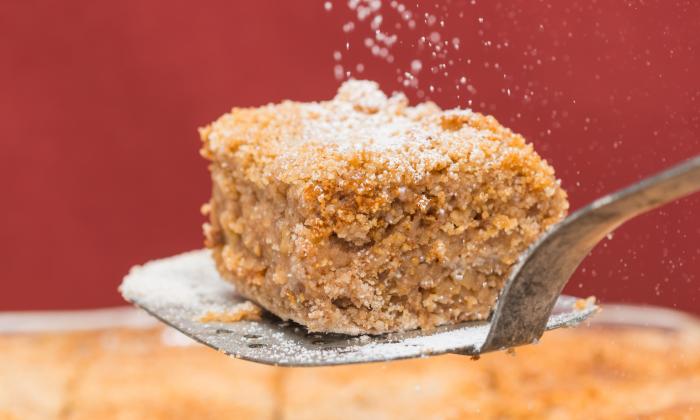 Bohemian Apple Cake with Semolina, Nuts, and Vanilla | Foundation G+E