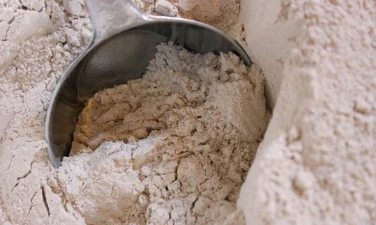 Copos, harinas y molienda, veganas, que pueden calentarse: harina de trigo integral