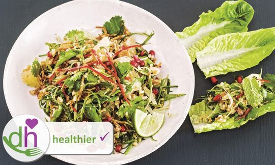 Bild des Originalrezeptes "Aromatischer Thai-Salat" aus "Fresh vegan kitchen", S. 75.