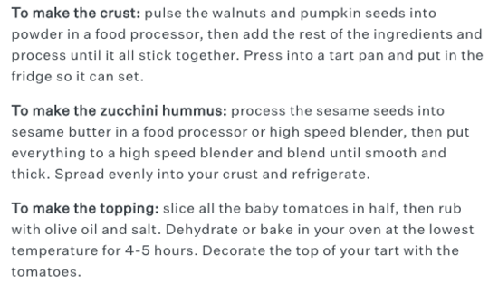 Rezept "Tarte aus getrockneten Tomaten mit Zucchini-Hummus" aus Blog "This Rawsome Vegan Life".