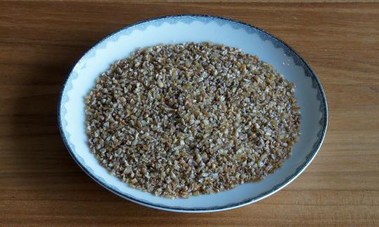 Plato de bulgur. Es muy nutritivo y su sabor recuerda a los frutos secos.