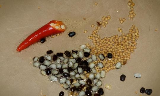 Zubereitung "Indisches Moringablätter-Curry mit Moong Dal und Kreuzkümmel", noch ohne Moringablätter