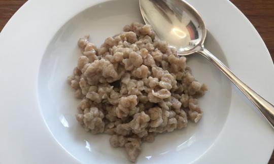 Vegane Spätzle mit Dinkelvollkorn und Leinsamen | Stiftung G+E