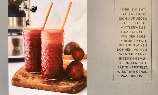 Recipe picture "Carrot-beetroot-orange juice" from "Taste of life", p. 116.