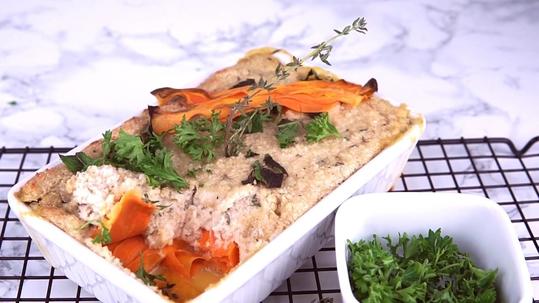 This tasty carrot gratin also provides many important nutrients.