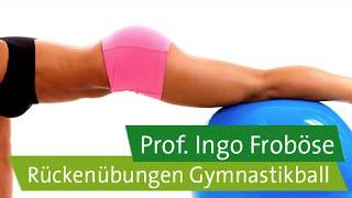 Prof. Ingo Froböse erklärt uns fünf Rückenübungen mit dem Gymnastikball und lässt sie vorführen. Siehe auch Links zum Anfang der Reihe und zum Folgevideo.