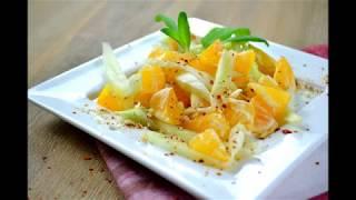 Оранжевый салат с укропом с миндалем - быстро приготовить, приятное сочетание ингредиентов