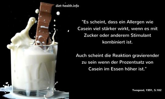 Collage links Milch und Schokolade mit Text aus Buch "No Milk" Seite 102. Collage links Milch und Schokolade mit Text aus Buch "No Milk" Seite 102.