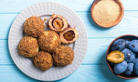 Common breadcrumbs for traditional Austrian plum dumplings. Common breadcrumbs for traditional Austrian plum dumplings.
