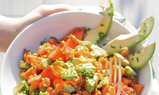 “Papaya a la Mexicana” from the cookbook “Raw Soul Food,” p. 23 by Julia Lechner and Anton Teichmann