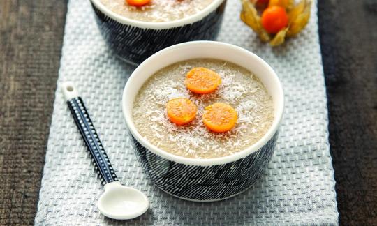 Coconut Milk Tapioca Pudding from the cookbook “Vegan Bible,” by Marie Laforêt, p. 241