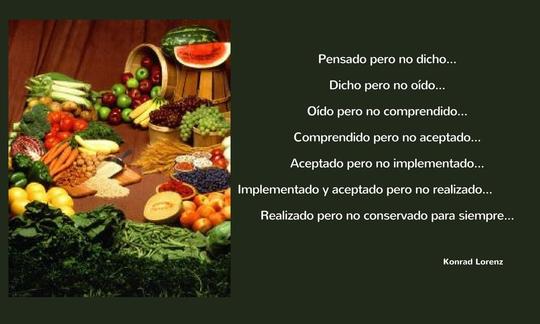 Verduras directamente de la producción, derecha declaraciones inteligentes de Konrad Lorenz.