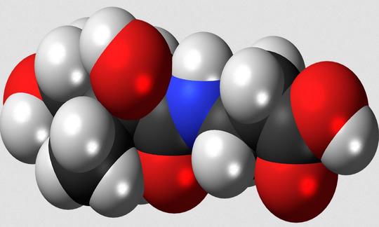 Modello spaziale riempito con acido pantotenico