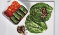 "Hoppin' John Stuffed Cabbage Rolls" from "The How Not To Die Cookbook", p. 159
