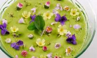Фото к рецепту "Суп из щавеля с весенними цветами" из книги "Meine liebsten Wildpflanzen"