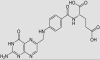 Struktur der Folsäure: es gibt zwei mögliche Tautomere: Lactam- und Lactim-Form