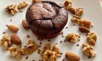 Recipe picture of a finished "Vegan oil-free and gluten-free marble cake muffin".