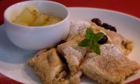 Heavenly Kaiserschmarrn with Cranberries, prepared and ready to serve