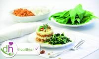 Original picture "Spicy rice spelled tartlets with wild garlic spinach" from vegan fitness kitchen.