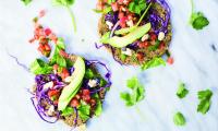 Simple Tostada from the cookbook “Raw and Radiant” by Summer Sanders, p. 166