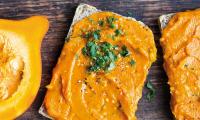 Recipe picture "Mustard-Pumpkin Spread" from "Randomly Vegan International", page 46.