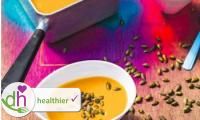Оригинальное фото рецепта «Батато-кокосовый суп с тыквенными семечками» из «Wholefood ...», стр. 5