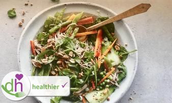 Изображение оригинального рецепта Сатай-салата из «Bosh! super fresh - super vegan», стр. 101. Изображение оригинального рецепта Сатай-салата из «Bosh! super fresh - super vegan», стр. 101.