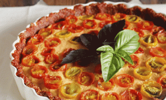 Sun-Dried Tomato Tart with Zucchini Hummus from the blog “This Rawsome Vegan Life.” Sun-Dried Tomato Tart with Zucchini Hummus from the blog “This Rawsome Vegan Life.”